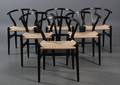 Hans J. Wegner 1914 - 2007. Sæt på seks Y-stole, model CH-24. 6