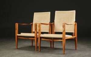 Kaare Klint  Rud Rasmussen. Par safaristole med stel af ask 2