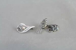 Broscher i silver 2 st