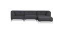 Morten Voss. THE SOFA FIFTYONE. Modulsofa med udskiftelige knapper. Antracit grå med Imperial Purple knapper.  