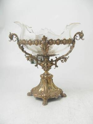 Jardiniere på fot, nysilver