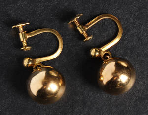 Hermann Siersbøl, øreskruer, 14 kt guld 2