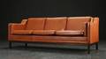 Tre-personers sofa, læder, dansk møbelproducent