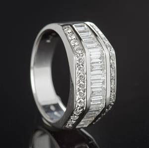 Diamantring, ca.1.28 ct.