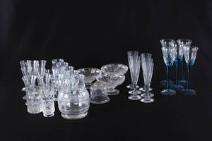 Diverse snapsglas, m.m, 35 delar, höjd 18 cm och mindre