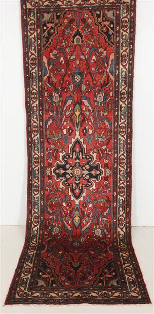 Handknuten äkta matta, Hamadan, 308x100 cm