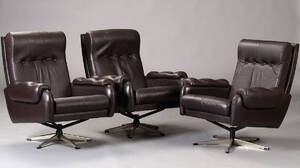 Dansk møbelproducent. Tre lænestole, 1970erne 3