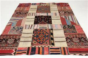 Matta, Kelim patchwork 254 x 200 cm