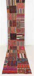 Matta, Kelim patchwork 400 x 83 cm