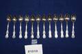 Kaffeskedar i silver, 12 st, L 11 cm