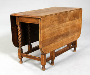 Gateleg table, egetræ, 1800-tallet