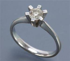Solitairering - ca. 0.25 ct.