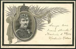 Sørgekort sendt lokalt i Aarhus, 29.1.1906 - Stender