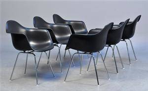 Charles Eames. Sæt armstole, model DAX 6  