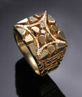 Vintage herrering af 14 kt. guld - str. 64