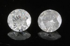 2 Loose brilliant cut diamonds 0.31ct