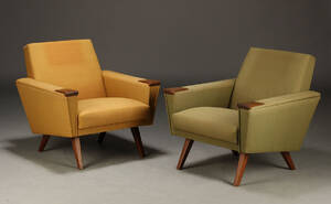 Dansk møbelproducent. Par lænestole, 1960erne 2