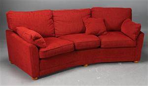 Soffa, 3-sits, svängd form