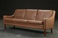Tre-pers. sofa, læder, 1970erne, dansk møbelproducent