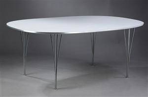 Piet Hein Bruno Mathsson. Superellipsebord, 180x120 cm.