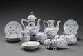 Royal Copenhagen, musselmalet, dele til kaffeservice 28 