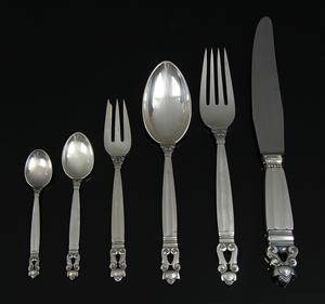 Georg Jensen KongeAcorn et sæt på seks bestikdele
