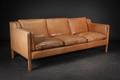 Dansk møbelproducent. Tre-pers. sofa, læder