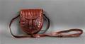 Mulberry skuldertaske af krokopræget brunt læder