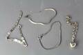 Armband 4 st och berlock i silver