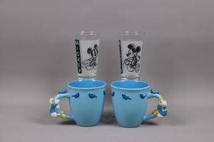 Disney, Kalle Ankakoppar samt Mickey Mouseglas, 4 delar
