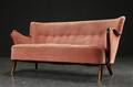 Sofa, bøg og velour, 1960, dansk møbelproducent