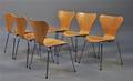 Arne Jacobsen. Sæt på seks Syverstole, model 3107 6 