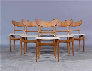 Dansk møbelproducent. Spisestole, teak 6 