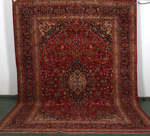 Persisk Kashan. Håndknyttet 412 x 300 cm.