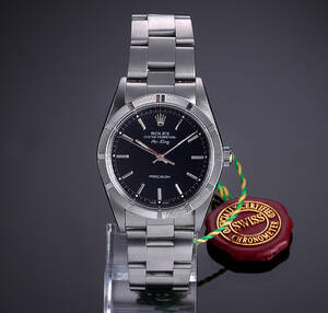 Rolex Air-King Precision. Herreur i stål med sort skive, ca. 1998  Denne vare er sat til omsalg under nyt varenummer 4261909