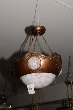 Kopparplafond diam 40 cm, H 50 cm