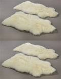 Fire Argentinske lammeskind. Super Soft. Farve Hvid. 4