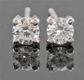 Earrings in 14k set with brilliant cut diamonds 0.60 ct 