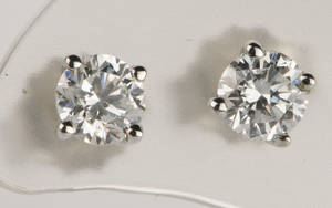 Brillantørestikker - ca. 0.60 ct. 2