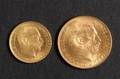 Guldmønter Christian X - 20 kroner 1914 og 10 kroner 1913 2