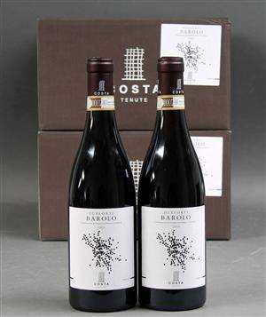 12 flasker italiensk rødvin Barolo 2009, DOCG, Monteforte dAlba 2 ks. 