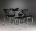 Arne Jacobsen. Fire stole, Liljen, model 3108 4