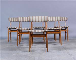 Dansk møbelproducent. Spisestole, teaktræ 6