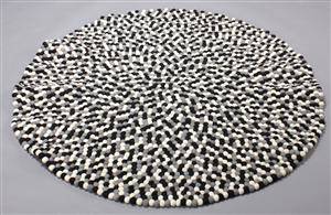 Håndlavet tæppe, Ø140 cm