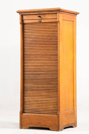 Rollschrank  Hochschrank  Stehpult, Eiche Diese Ware steht erneut zur Auktion unter der Warennummer 3990215