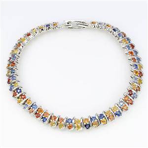 Armbånd, sterling sølv, safirer