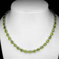 Peridothalskæde, sterling sølv