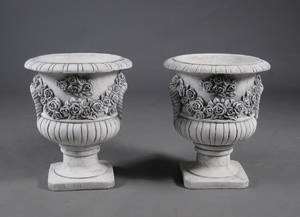 Par havekrukker med blomster 2