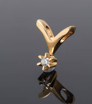 Solitaire brillantvedhæng, ca. 0.04 ct