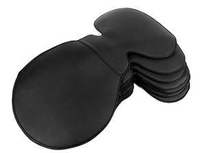 Fire overtræk til Arne Jacobsens stole 3101 myren, sort læder 4  